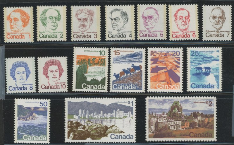 Canada #586-601  Single (Complete Set)