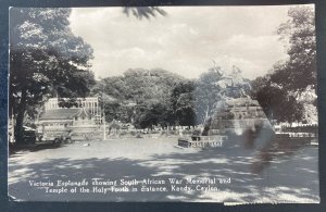 1935 Colombo Ceylon RPPC Postcard Cover To Shanghai China War Memorial