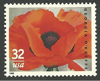 US Cat # 3069, O'Keeffe - Poppy, MNH*-