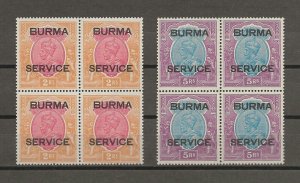 BURMA 1937 SG O1/13 MNH Cat £ 1750