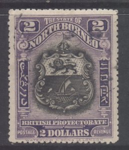 North Borneo Scott 155 - SG181, 1911 Arms $2 cds used