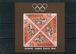 NIGERIA 1964 Sc#168a SUMMER OLYMPIC GAMES TOKYO S/S MNH 