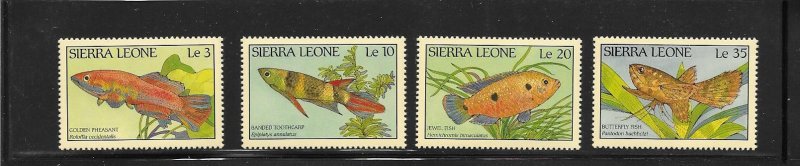 FISH - SIERRA LEONE #959-962  MNH