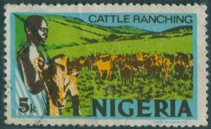 Nigeria 1973 SG282a 5k Cattle Ranching #2 FU