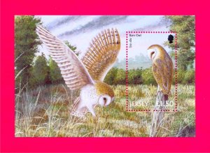 JERSEY 2001 Nature Fauna Predatory Birds Owls Hafnia s-s Sc1003a Mi Bl.30(994)