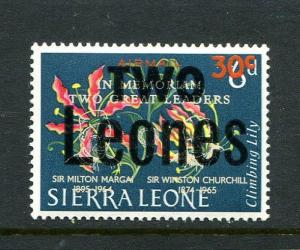 Sierra Leone #C39a Two Leones Footnoted overprint MNH