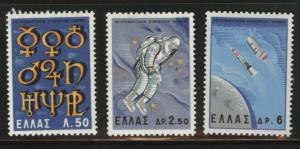 GREECE Scott 827-829 MNH** 1965  stamp set