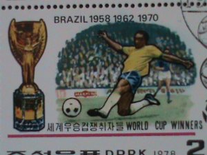 ​KOREA-1978-SC#1716a  WORLD CUP SOCCER-WINNERS-CTO-SHEET VF LAST ONE