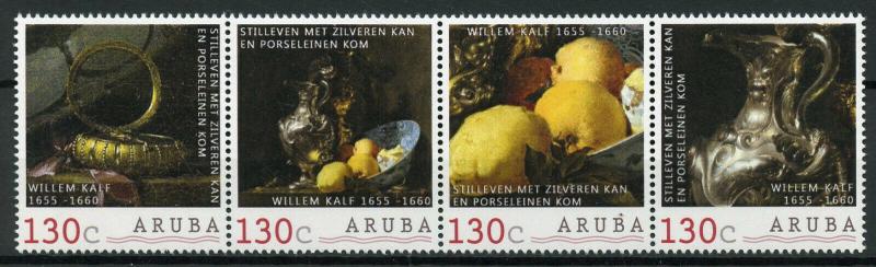 Aruba Art Stamps 2018 MNH Still Life Willem Kalf Paintings 4v Strip