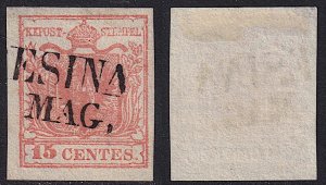 Lombardy-Venetia - 1850 - Scott #4f - used - Type II - SORESINA pmk