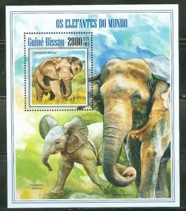 GUINEA BISSAU 2014 ELEPHANTS OF THE WORLD SOUVENIR SHEET