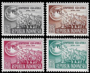 Indonesia 1955 Sc 406-09 MH vf