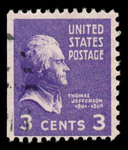 USA 807 Used Booklet Stamp