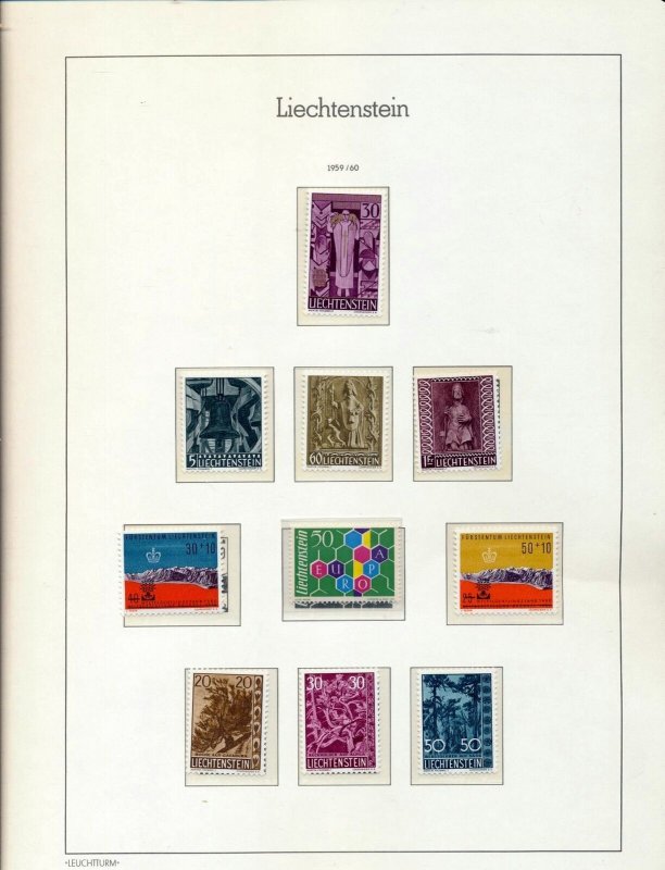 Liechtenstein 1959/64 MNH Europa Arms Art (60+Items) Seq222