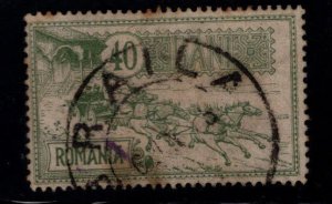 Romania Scott 164 Used 40b From 1903 Mail Coach set toned paper