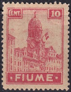 Fiume 1919 Sc 30a MH* greyish paper paper adhesion