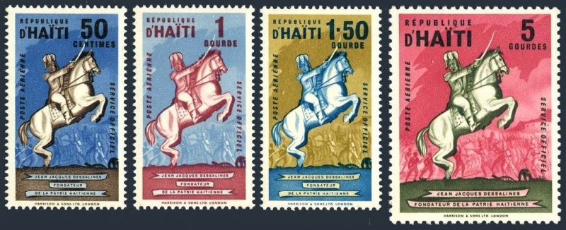 Haiti CO6-CO9,hinged.Mi D6-D9. Official Stamps 1962.Jean Jacques Dessalines.