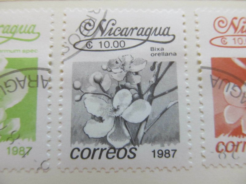 Nicaragua 1987 Flower 10cor fine used stamp A11P11F73