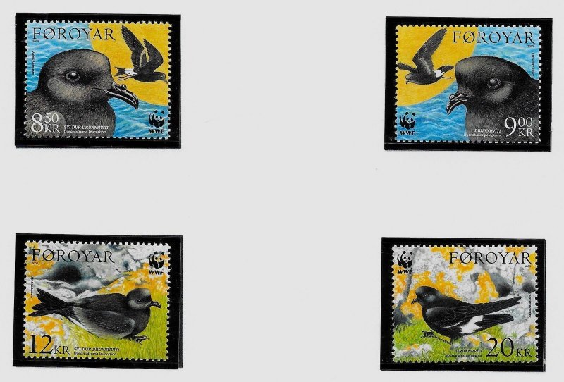 FAROE ISL SC 458-61 NH issue of 2005 - WWF - BIRDS