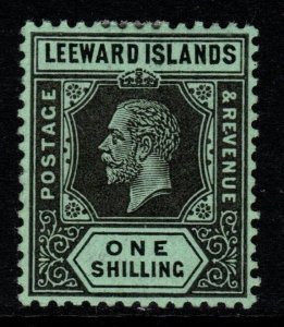 LEEWARD ISLANDS SG54 1913 1/= BLACK/GREEN MTD MINT