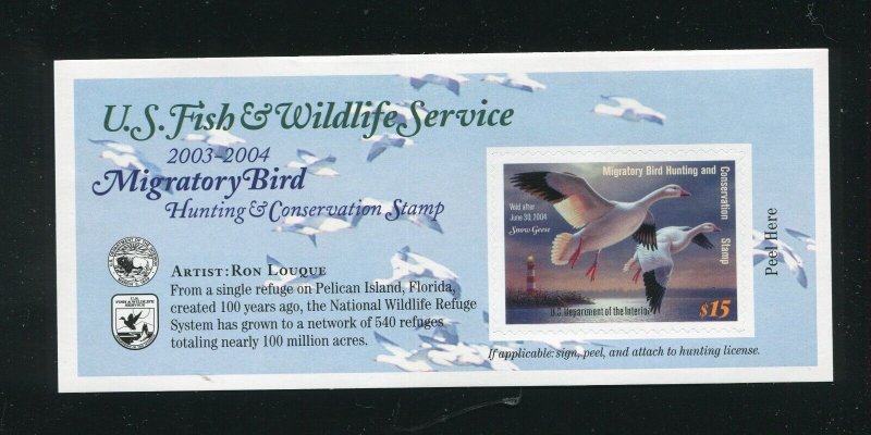RW70A Snow Geese Federal Duck Stamp MNH 2004 