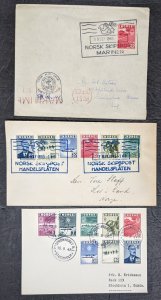 Norway 14 1940s London issue ww2 exile covers #259-266 [y.58]