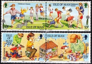 ISLE OF MAN 1989 EUROPA: Children's Games. Outdoor and Indoor. 2 Pairs, MNH