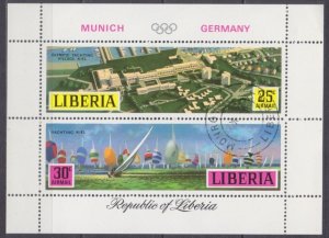 1971 Liberia 792-793/B55 used 1972 Olympic Games in Munich 3,60 €