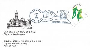 US EVENT CACHET COVER OLD STATE CAPITOL BUILDING AT OLYMPIA WASHINGTON 1978 TP1