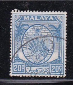 Malaya Negri Sembilan 1949 Sc 50 20c ultramarine Used