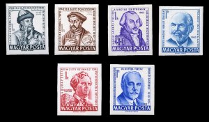 Hungary #1455-1460 Cat$21, 1962 Printers and Papermakers Union, imperf. set o...