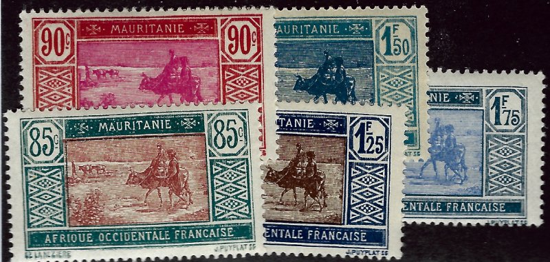 Mauritania SC#44-45, 48-49, 51 Mint F-VF...Bid a Bargain!