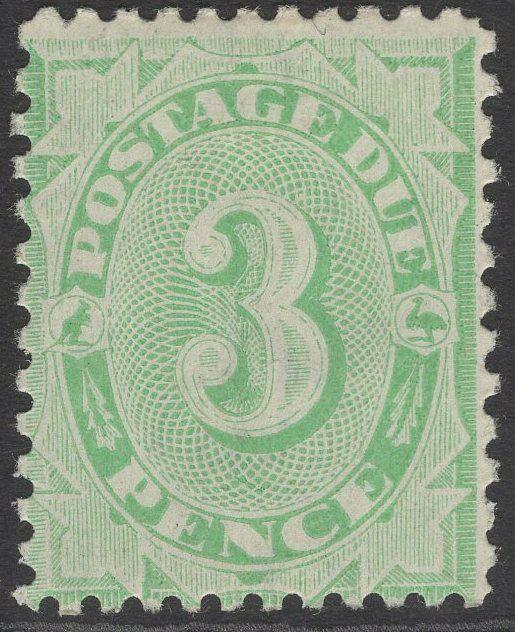 AUSTRALIA SGD48 1908 3d GREEN POSTAGE DUE MTD MINT