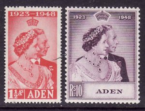 Aden-Sc#30-1-unused NH set-KGVI Omnibus set-Silver Wedding-1948-