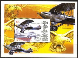 Dominica 1998 Aviation Airplanes Royal Air Force Birds Eagles 6$ S/S MNH