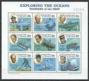 Micronesia 2015 SUBMARINES PIONEERS OF THE DEEP Sheet Perforated Mint (NH)