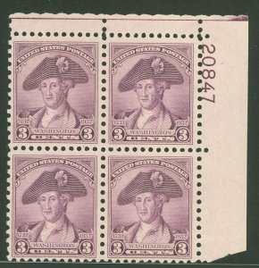 United States #708 Mint (NH) Plate Block