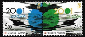 Croatia 2001 Scott 451 Europa attached pair as Issued Complete VF/NH