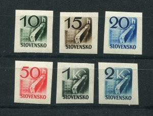 SLOVAKIA WW2 GERMAN PUPPET STATE 1943 NEWSPAPER STAMPS SCOTT P31-P36 PERFECT MNH