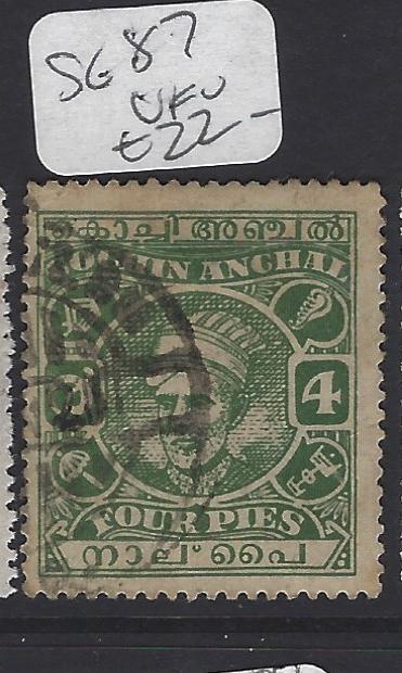 INDIA NATIVE STATE COCHIN   (P1607B)  SG  87  VFU