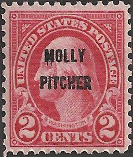 # 646 MNH - SCV-1.60 - Carmine George Washington Molly Pitcher