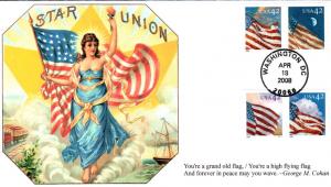 #4232-35 US Flags PNC S & T FDC