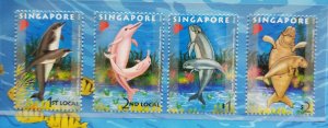 Singapore Undersea World 2006 Marine Dugong Dolphin Coral Ocean (p.pack MNH