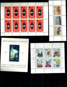 Germany DDR 24  MNH different sheets  cat $ 48.00