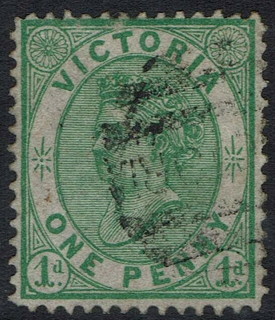 VICTORIA 1878 QV 1D ON DRAB EMERGENCY PAPER USED 