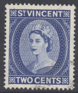 St. Vincent Scott 187 - SG190, 1955 Elizabeth II 2c used