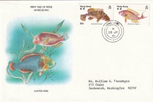 1981, Hong Kong: Native Fish, FDC (40875)