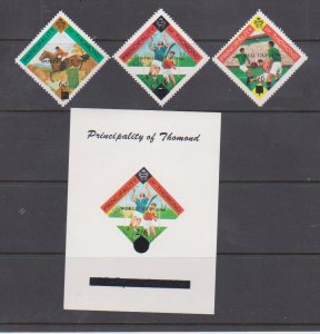 1966 World Cup 3 Stamps + a Souvenir Sheet MNH Ireland Principality of Thomond