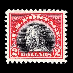 WCstamps: U.S. Scott #547 / $2 Carmine & Black, VF/XF, Mint OGnh / CV $275