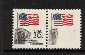 USA #1894d Very Fine Never Hinged Black Omitted On Right Stamp Pair